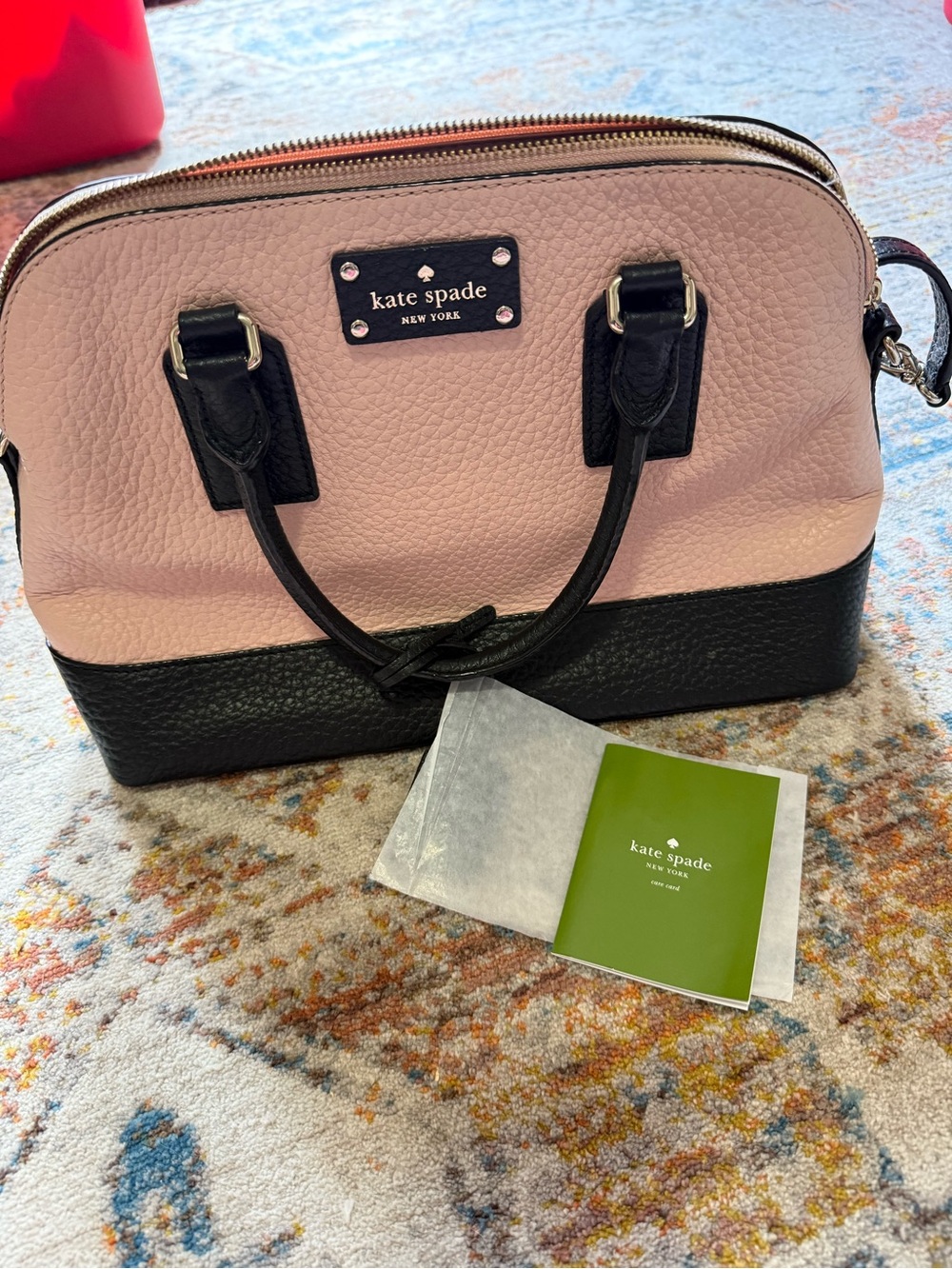 Kate Spade Two-Tone Pink and Black Leather Satchel